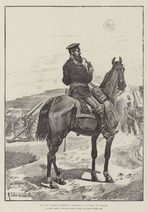 Il nuovo imperatore tedesco, Federico III, re di Prussia, come principe ereditario, in comando militare durante la guerra franco-tedesca
